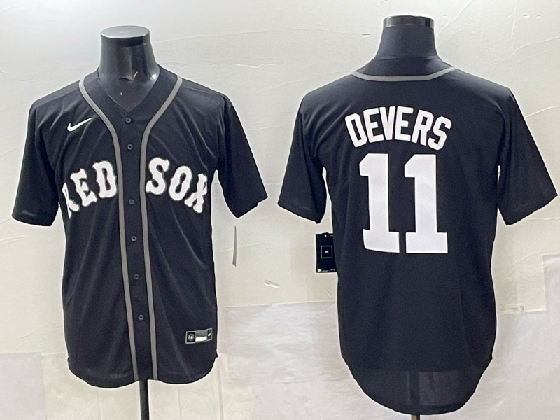 Men Boston Red Sox #11 Devers black 2025 Nike MLB Jersey 005